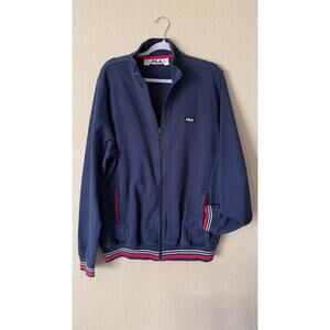 FILA Full Zip Jacket Extra Large XL Navy